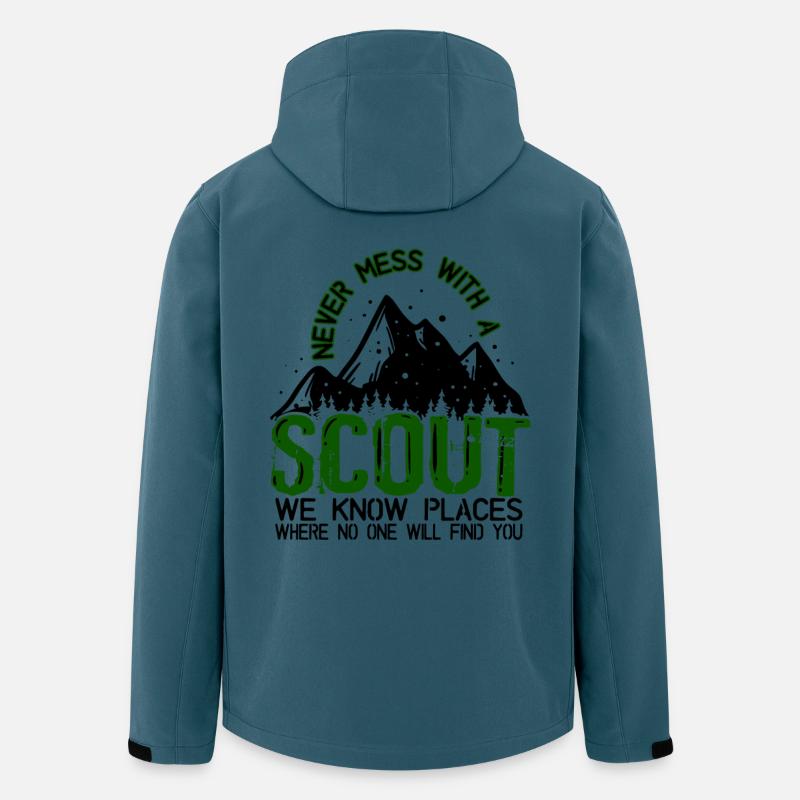 Pfadfinder Berge Camping - Recycelte Männer Softshell-Jacke von Stanley/Stella - Dunkles Petrol