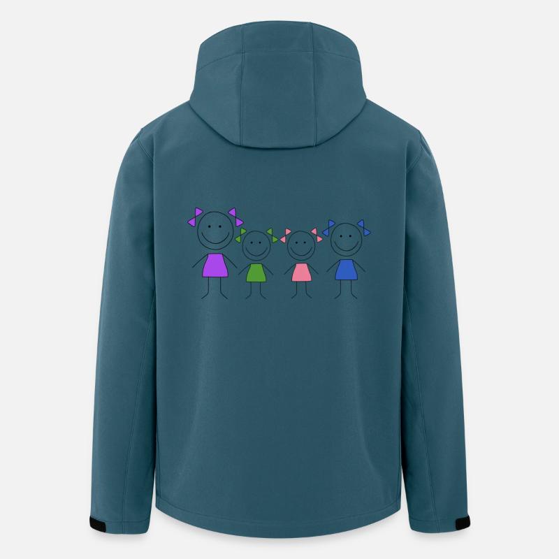 Mädls Freundinnen Schwestern schwarz kleider bunt - Recycelte Männer Softshell-Jacke von Stanley/Stella - Dunkles Petrol
