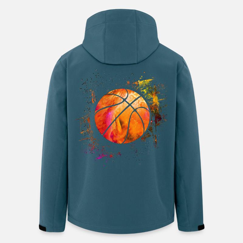 Basketball - basketteur - basketteur - Veste softshell homme en polyester recyclé Stanley/Stella - bleu pétrole foncé