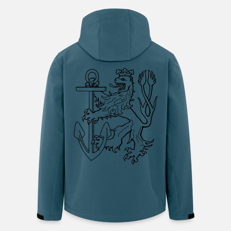 Düsseldorfer Löwe - Recycelte Männer Softshell-Jacke von Stanley/Stella - Dunkles Petrol