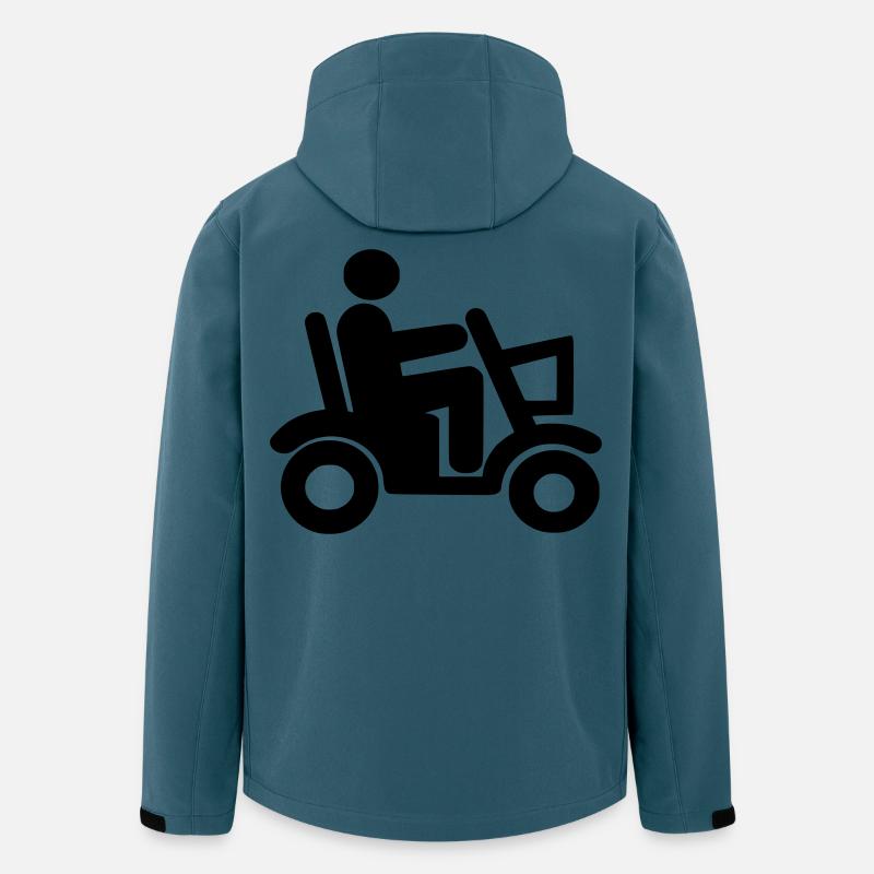 Elektromobil, Rollstuhl, Rolle, Behinderte # - Recycelte Männer Softshell-Jacke von Stanley/Stella - Dunkles Petrol