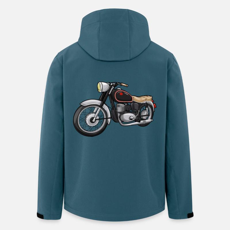 Motorrad mit Sitzbank - Recycelte Männer Softshell-Jacke von Stanley/Stella - Dunkles Petrol