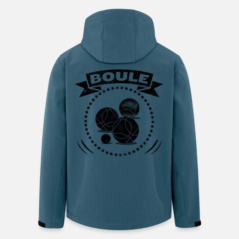 Boule Kugel Petanque - Recycelte Männer Softshell-Jacke von Stanley/Stella - Dunkles Petrol