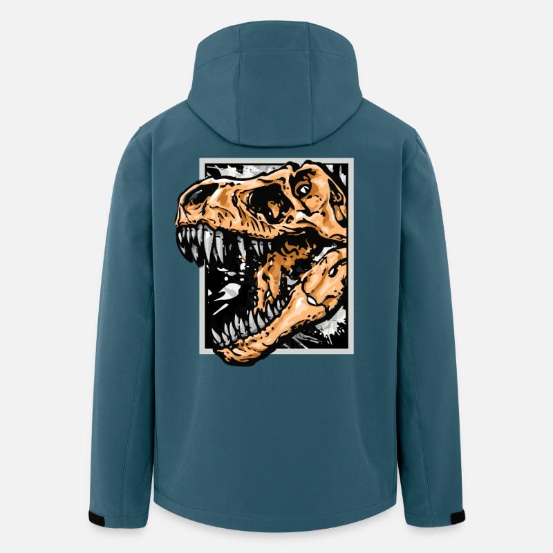 Dinosaures / T-Rex / Trex / Idée cadeau - Veste softshell homme en polyester recyclé Stanley/Stella - bleu pétrole foncé
