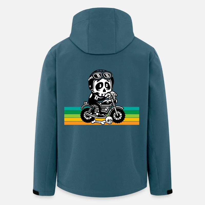 Totenkopf Motorrad - Recycelte Männer Softshell-Jacke von Stanley/Stella - Dunkles Petrol