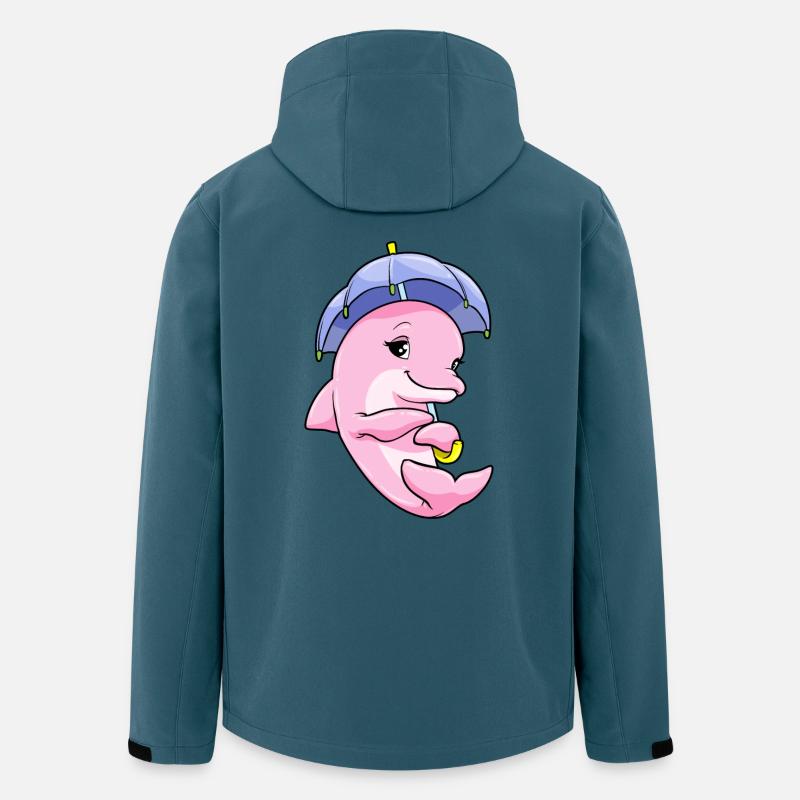 Delfin Regenschirm - Recycelte Männer Softshell-Jacke von Stanley/Stella - Dunkles Petrol