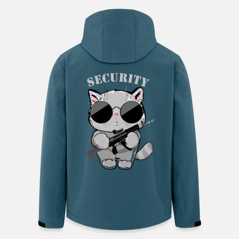 Cat Security Agent with Gun - Men’s Recycled Softshell Jacket by Stanley/Stella - stargazer