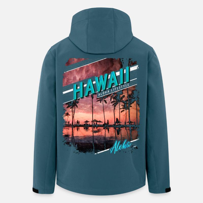 Hawaii Aloha - Hawaiianer - Recycelte Männer Softshell-Jacke von Stanley/Stella - Dunkles Petrol