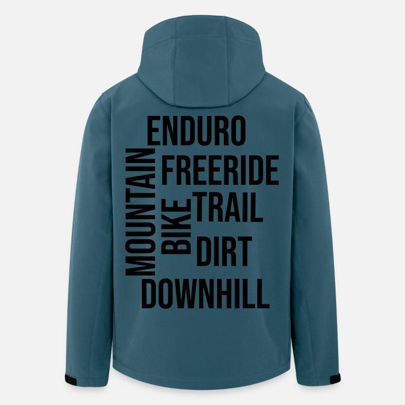 Mots VTT Enduro Downhill Trail - Veste softshell homme en polyester recyclé Stanley/Stella - bleu pétrole foncé