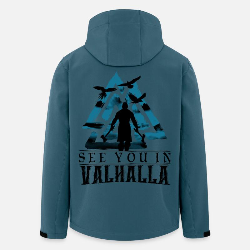 See You In Valhalla Wikinger Valknut Raben - Recycelte Männer Softshell-Jacke von Stanley/Stella - Dunkles Petrol