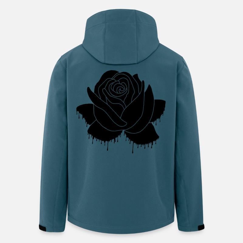 Graffiti einer schwarzen Rose - Recycelte Männer Softshell-Jacke von Stanley/Stella - Dunkles Petrol