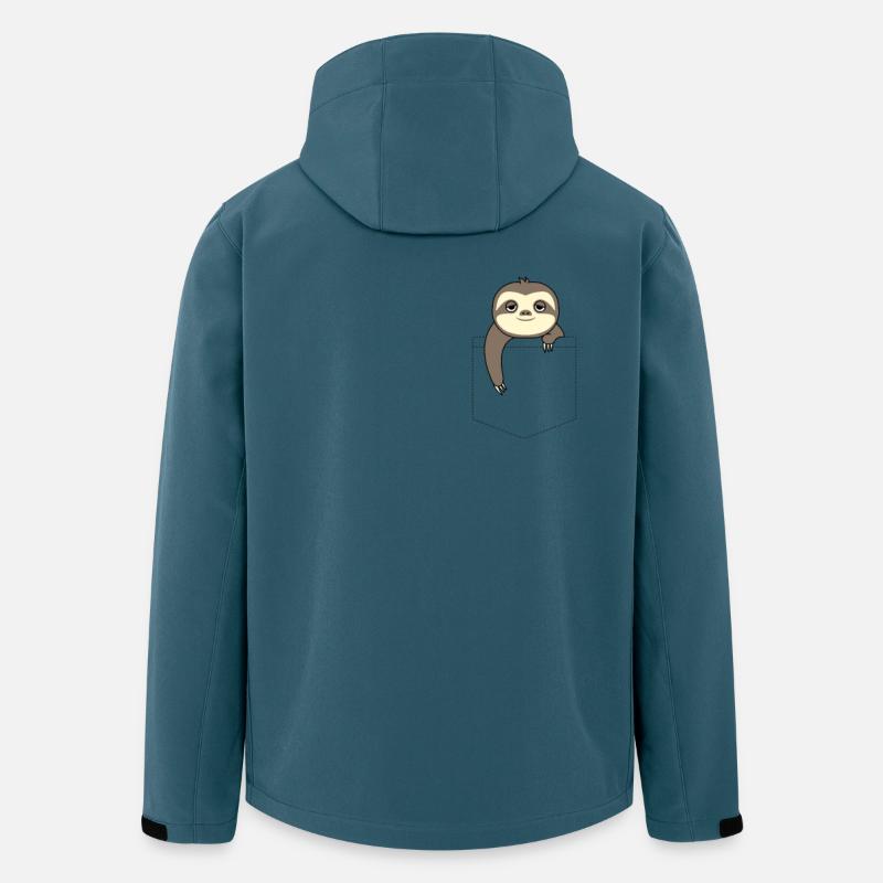 Faultier in einer Tasche - Recycelte Männer Softshell-Jacke von Stanley/Stella - Dunkles Petrol