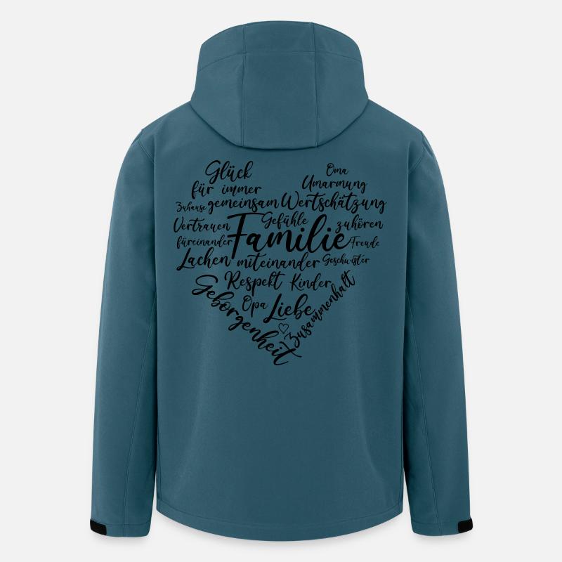 Familie Herz - Recycelte Männer Softshell-Jacke von Stanley/Stella - Dunkles Petrol