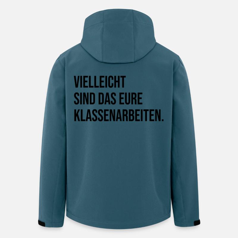 Vielleicht sind das eure Klassenarbeiten - Recycelte Männer Softshell-Jacke von Stanley/Stella - Dunkles Petrol