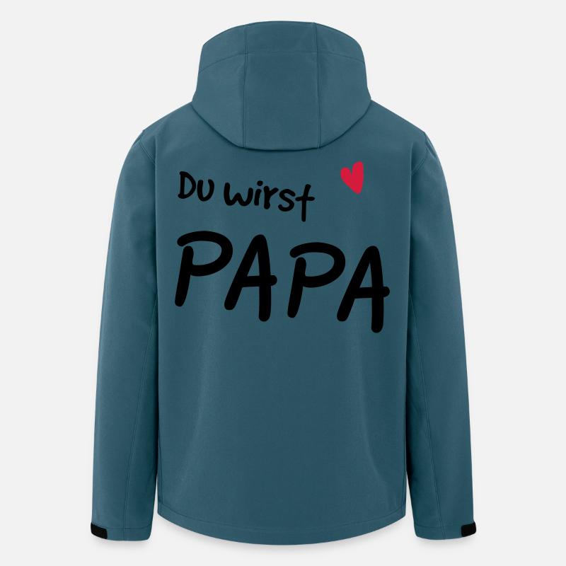 Du wirst Papa - Recycelte Männer Softshell-Jacke von Stanley/Stella - Dunkles Petrol