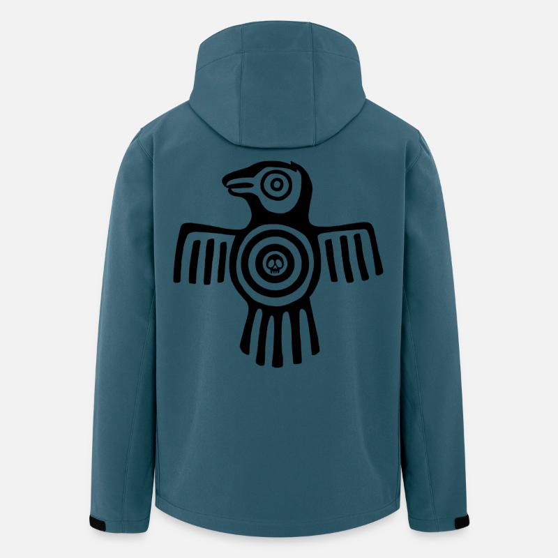 Schwarzer Inka-Vogel - Recycelte Männer Softshell-Jacke von Stanley/Stella - Dunkles Petrol