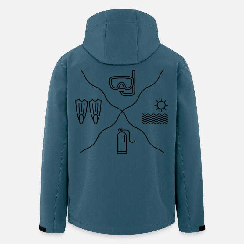 Tauchen - Recycelte Männer Softshell-Jacke von Stanley/Stella - Dunkles Petrol