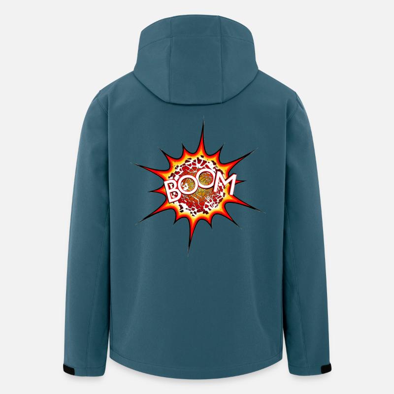 Explosion, Bombe, Explosion, Bombe # - Recycelte Männer Softshell-Jacke Discoverer von Stanley/Stella - Dunkles Petrol