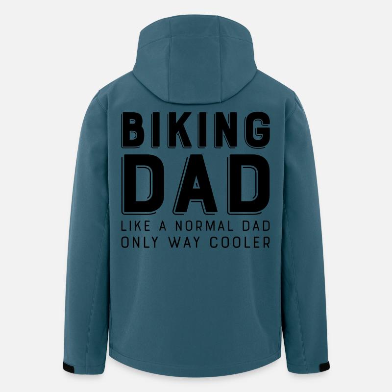 Biking Dad - Recycelte Männer Softshell-Jacke von Stanley/Stella - Dunkles Petrol