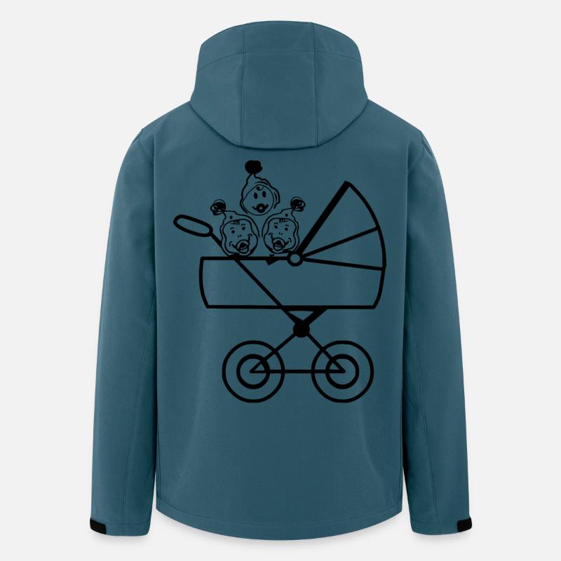 Drillinge Kinderschar Babys - Recycelte Männer Softshell-Jacke von Stanley/Stella - Dunkles Petrol