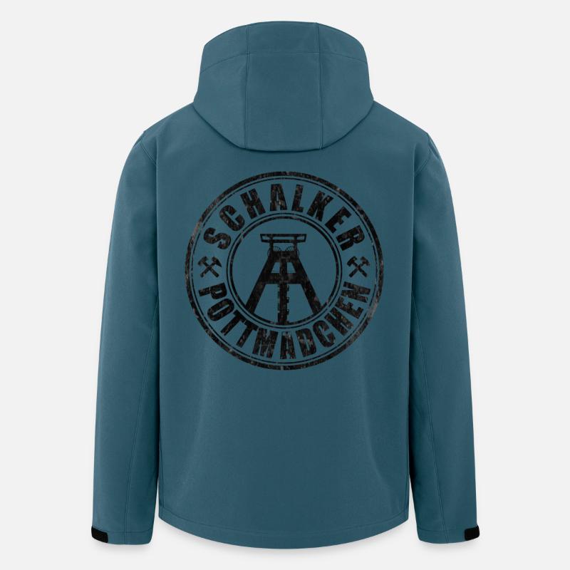Schalker Pottmädchen | Ruhrpott Mädchen - Recycelte Männer Softshell-Jacke von Stanley/Stella - Dunkles Petrol