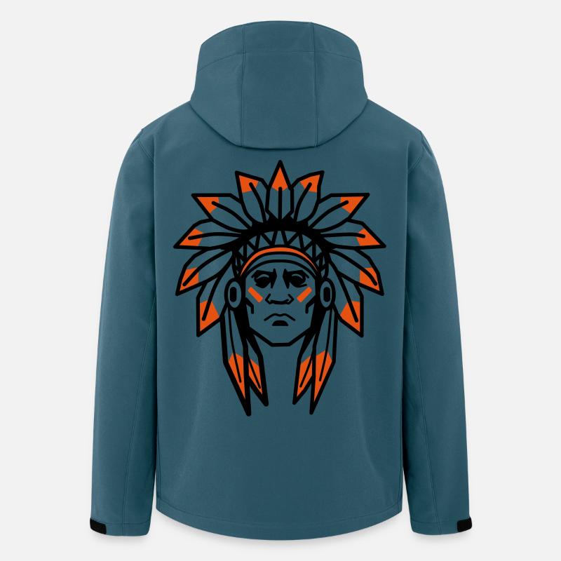 Native Americans Apache Native Chief - Men’s Recycled Softshell Jacket by Stanley/Stella - stargazer