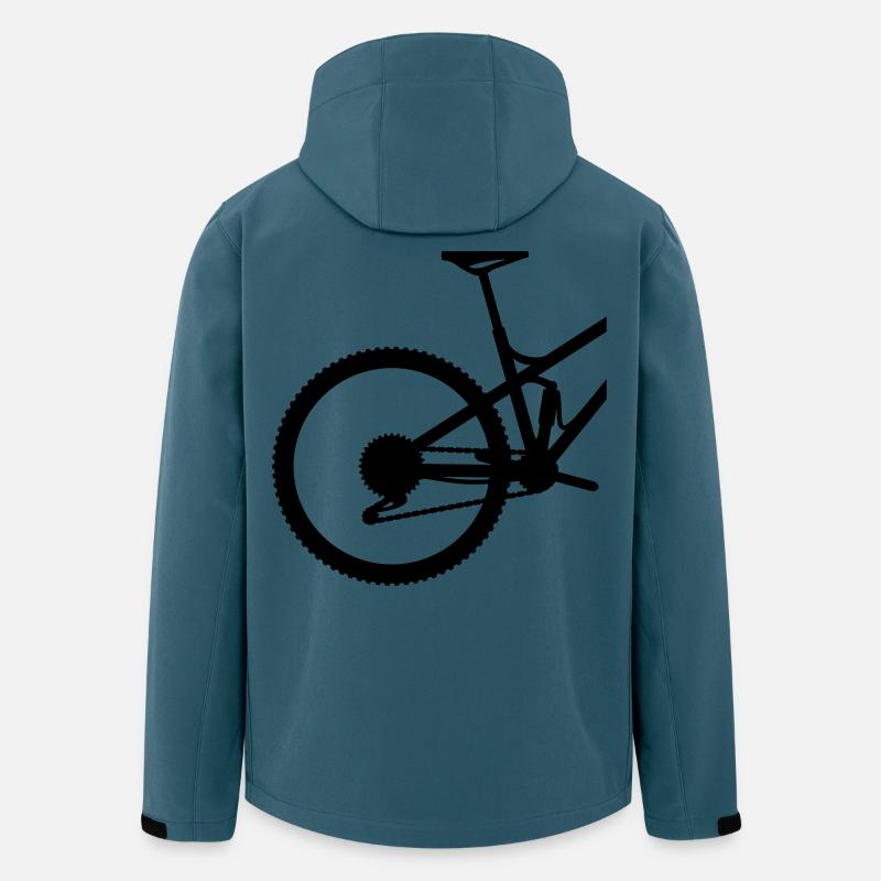 Mountainbike Heck - Recycelte Männer Softshell-Jacke von Stanley/Stella - Dunkles Petrol