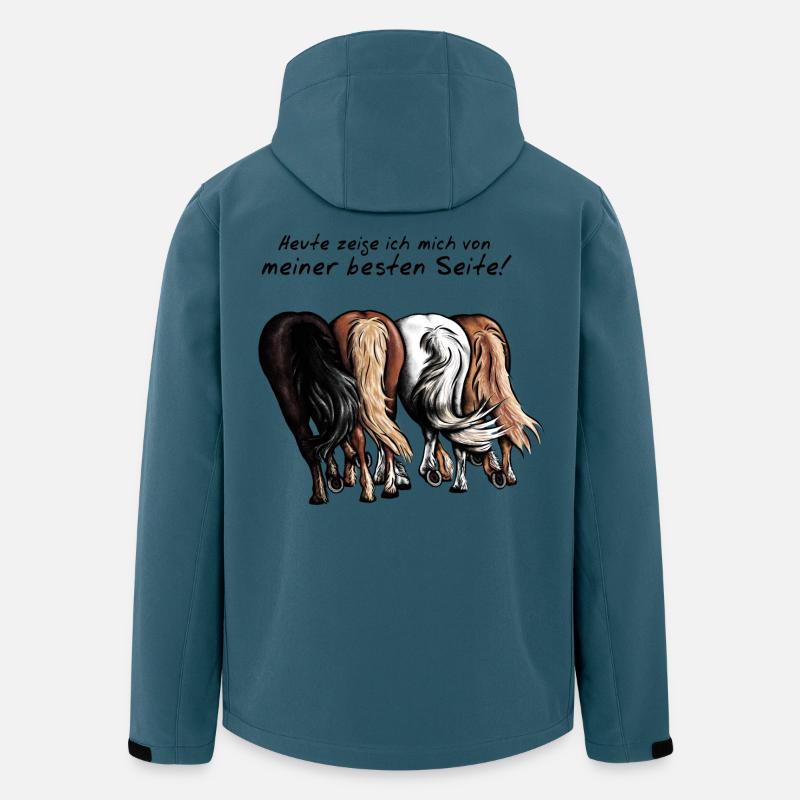 Beste Seite zeigen! - Recycelte Männer Softshell-Jacke von Stanley/Stella - Dunkles Petrol