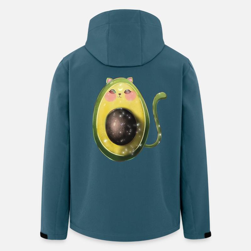 Avocado katze avogato - Recycelte Männer Softshell-Jacke von Stanley/Stella - Dunkles Petrol