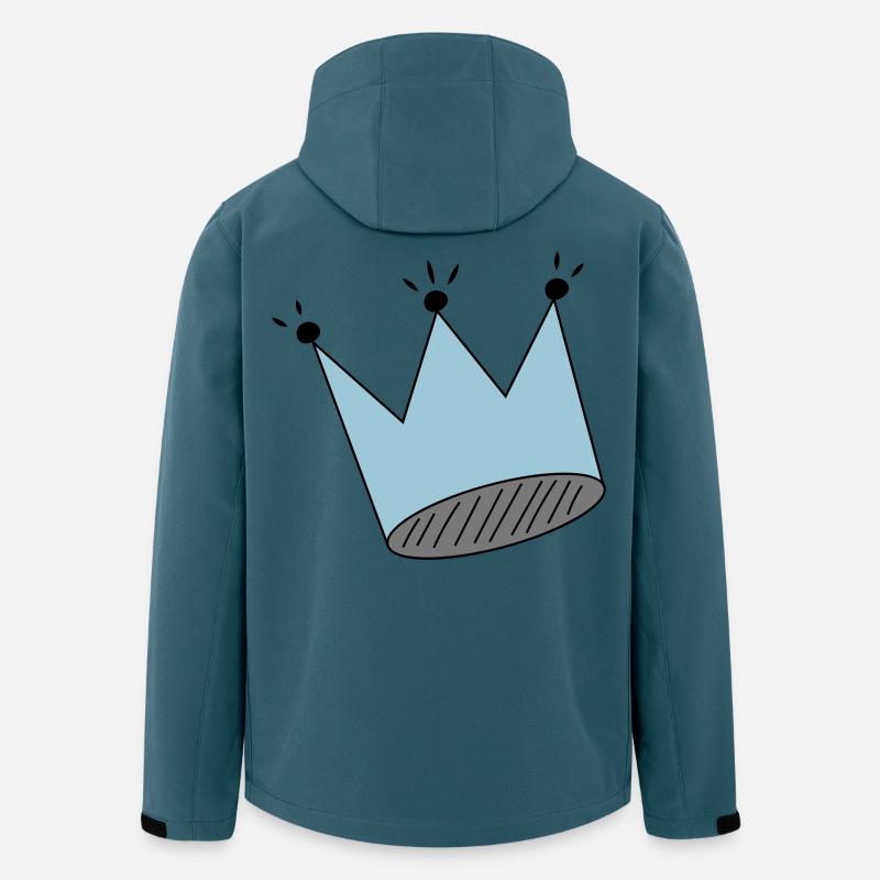 Krone - Recycelte Männer Softshell-Jacke von Stanley/Stella - Dunkles Petrol