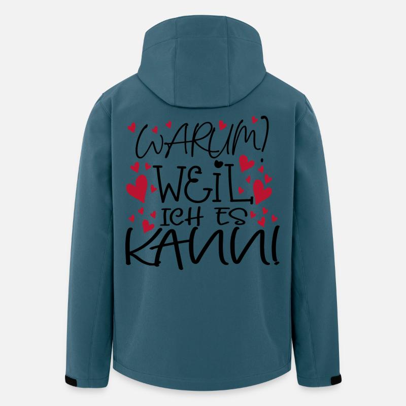 MOTIVATION - WEIL ICH ES KANN - Recycelte Männer Softshell-Jacke von Stanley/Stella - Dunkles Petrol