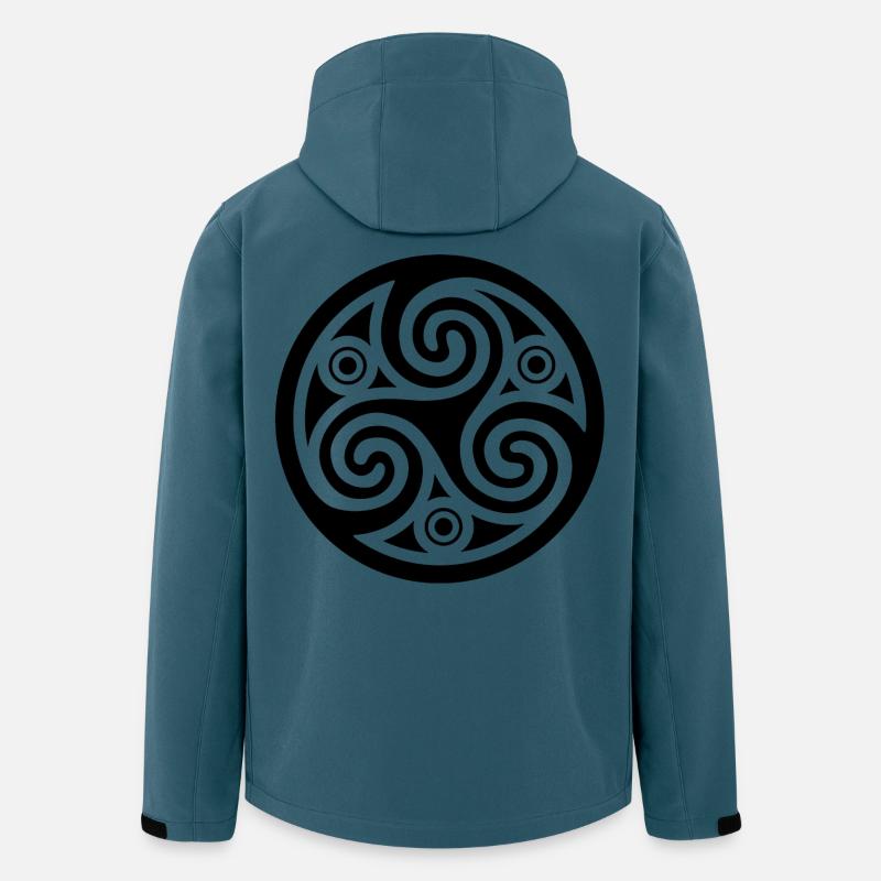 Kunst kelte schwarz - Recycelte Männer Softshell-Jacke von Stanley/Stella - Dunkles Petrol