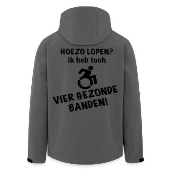 Marcher? J’ai encore quatre pneus de fauteuil roulant envoyés * - Veste softshell homme en polyester recyclé Stanley/Stella -  - Dos - AI Model Male 185 light (185cm)