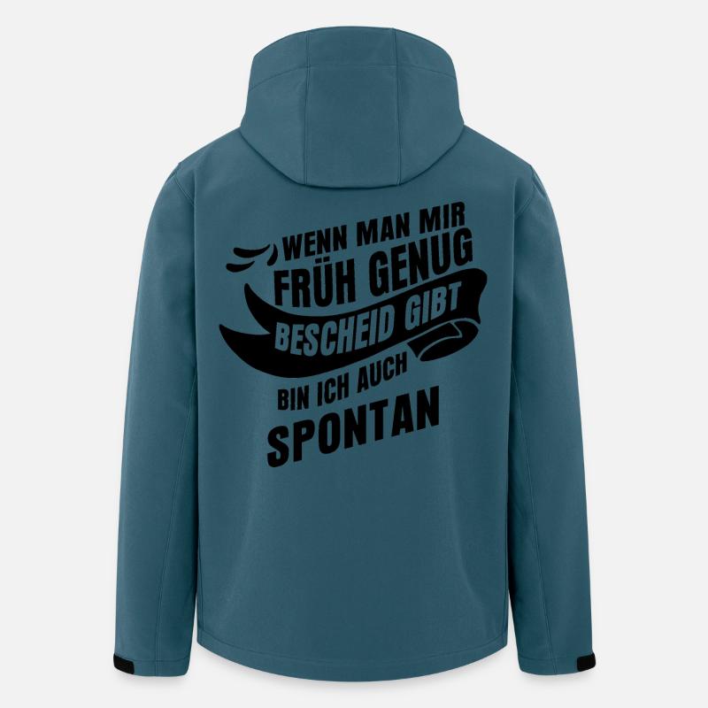 lustige Spontan Sprüche - Recycelte Männer Softshell-Jacke von Stanley/Stella - Dunkles Petrol