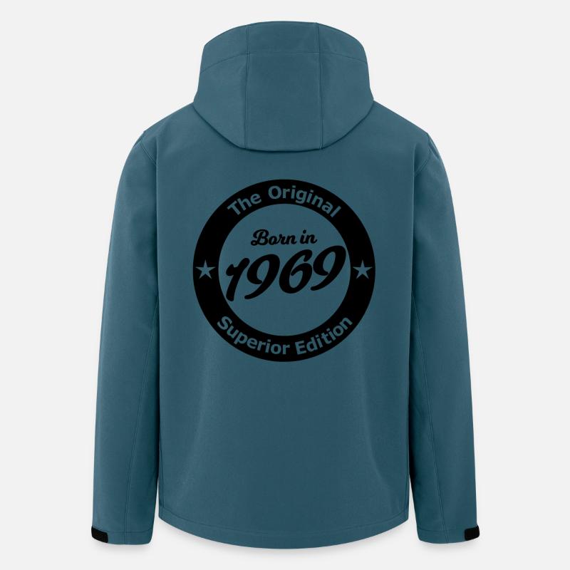 Born in 1969 - Recycelte Männer Softshell-Jacke von Stanley/Stella - Dunkles Petrol