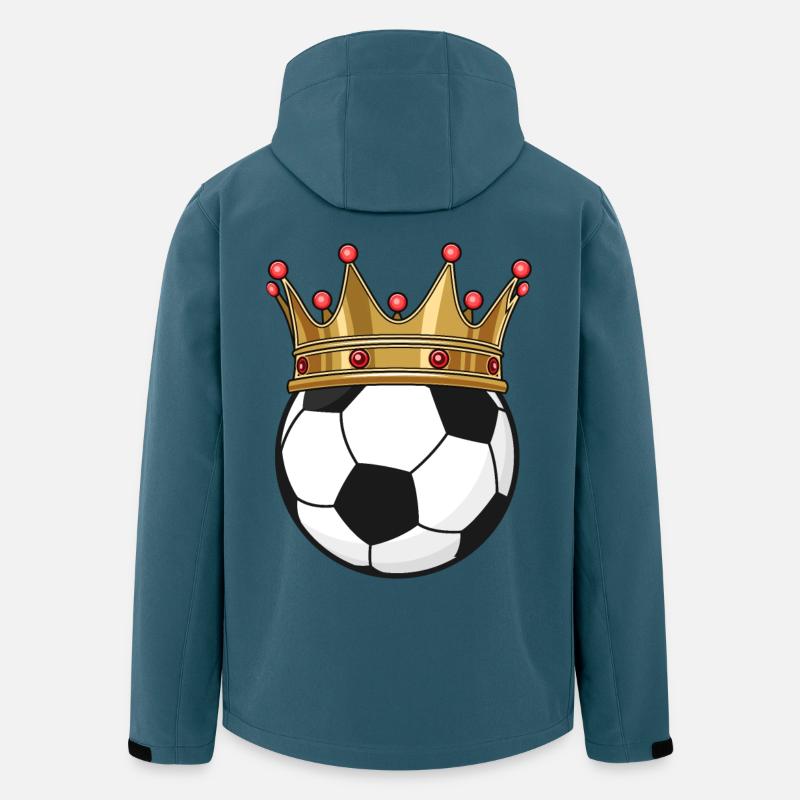 Fußball Krone - Recycelte Männer Softshell-Jacke von Stanley/Stella - Dunkles Petrol