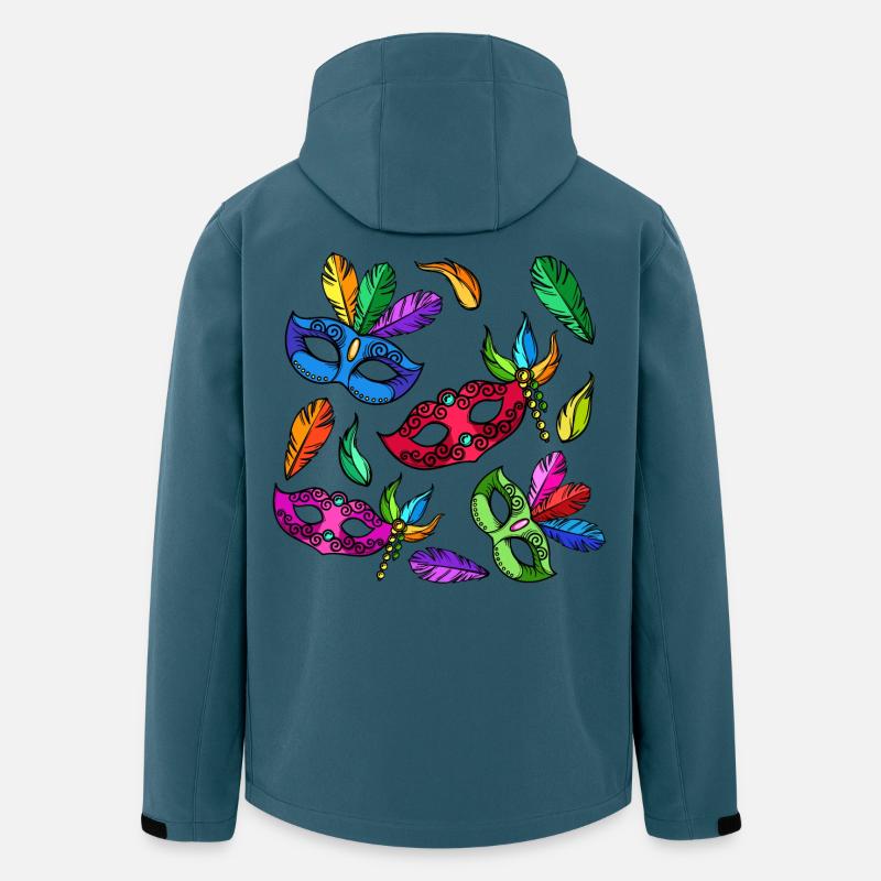 Karneval Fasching Masken Kostüm - Recycelte Männer Softshell-Jacke von Stanley/Stella - Dunkles Petrol