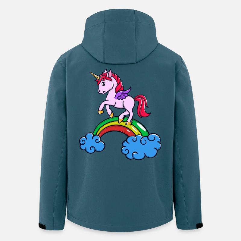 Tier Einhorn - Recycelte Männer Softshell-Jacke Discoverer von Stanley/Stella - Dunkles Petrol