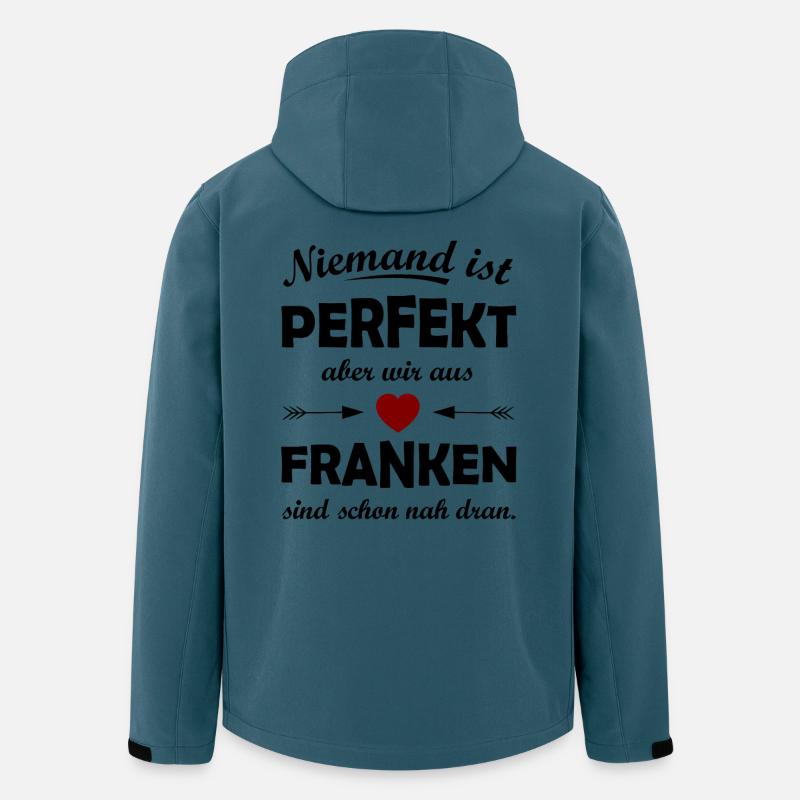 Wir aus Franken - Recycelte Männer Softshell-Jacke von Stanley/Stella - Dunkles Petrol
