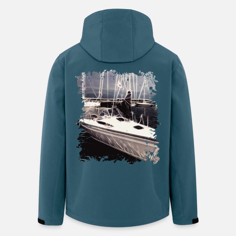 Segelboot - Segeln - Recycelte Männer Softshell-Jacke von Stanley/Stella - Dunkles Petrol