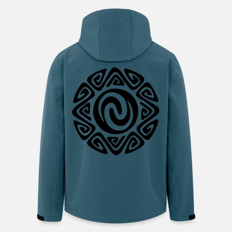 Polynesisches Schwarzes Tribal-Symbol - Recycelte Männer Softshell-Jacke von Stanley/Stella - Dunkles Petrol