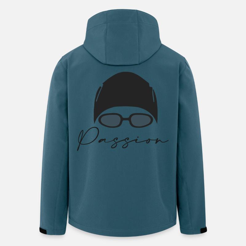 Swimming - Veste softshell homme en polyester recyclé Stanley/Stella - bleu pétrole foncé