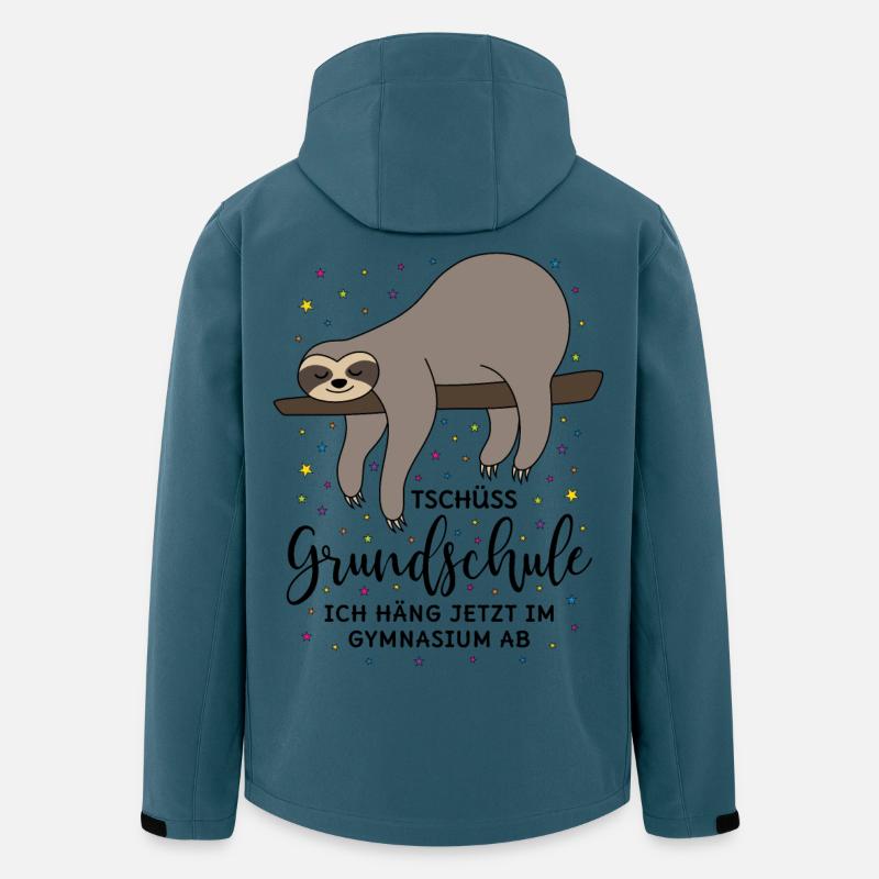Grundschule Abschluss Tschüss Faultier Gymnasium - Recycelte Männer Softshell-Jacke von Stanley/Stella - Dunkles Petrol