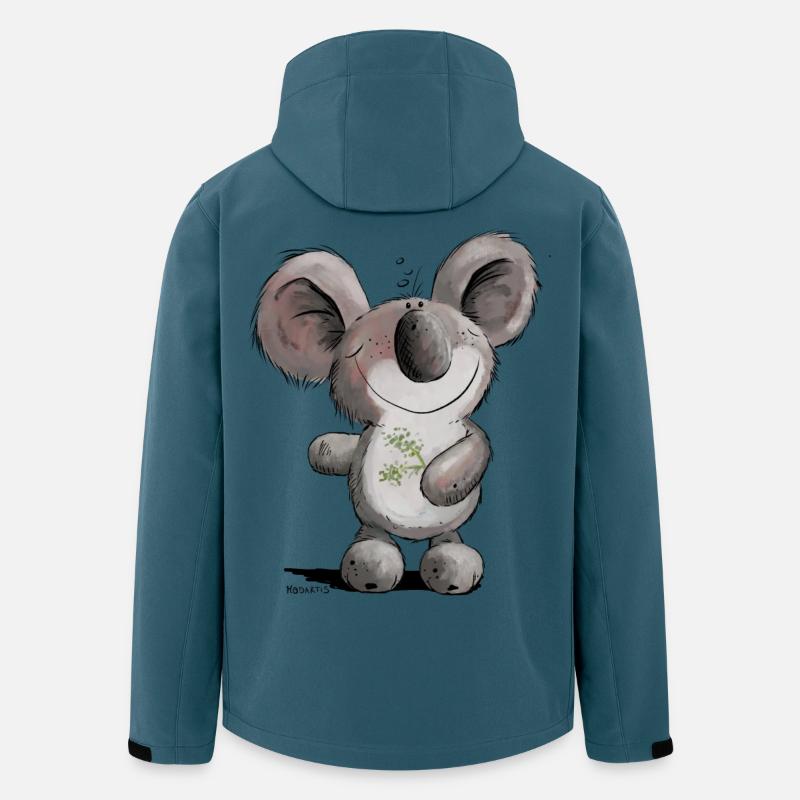 Drolliges Koala Bärchen - Recycelte Männer Softshell-Jacke von Stanley/Stella - Dunkles Petrol