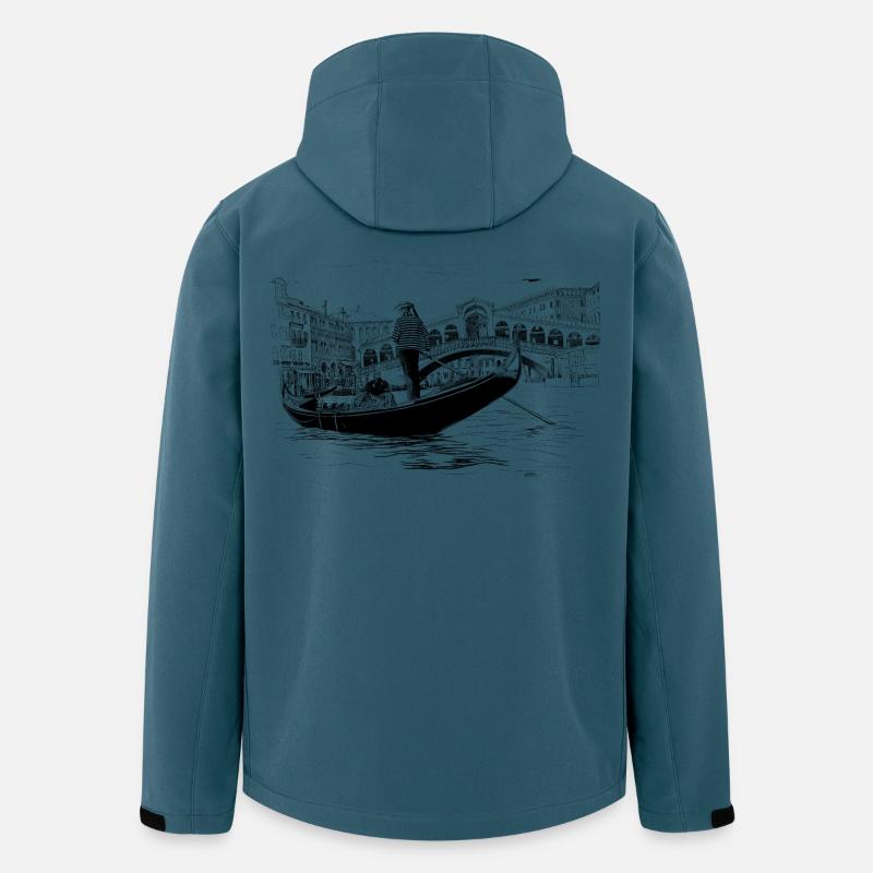Venedig - Recycelte Männer Softshell-Jacke von Stanley/Stella - Dunkles Petrol