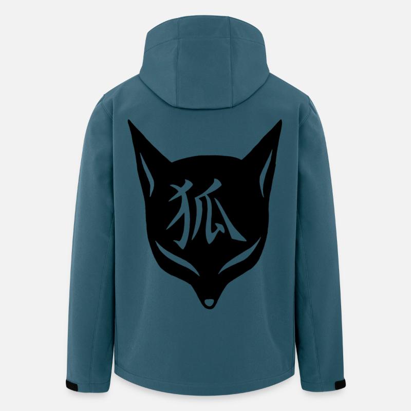 Schwarzer Fuchs manga - Recycelte Männer Softshell-Jacke von Stanley/Stella - Dunkles Petrol