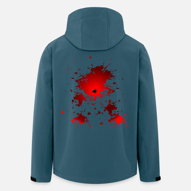 HALLOWEEN KOSTÜM EINSCHLUSSLOCH BLUT - Recycelte Männer Softshell-Jacke von Stanley/Stella - Dunkles Petrol