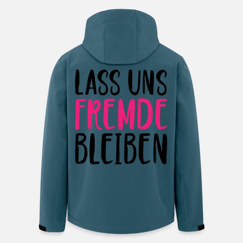 Lass uns Fremde bleiben - Recycelte Männer Softshell-Jacke von Stanley/Stella - Dunkles Petrol