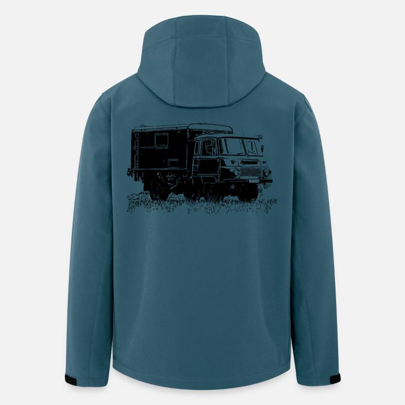 Robur LO 2002 Kofferfahrzeug - Recycelte Männer Softshell-Jacke von Stanley/Stella - Dunkles Petrol