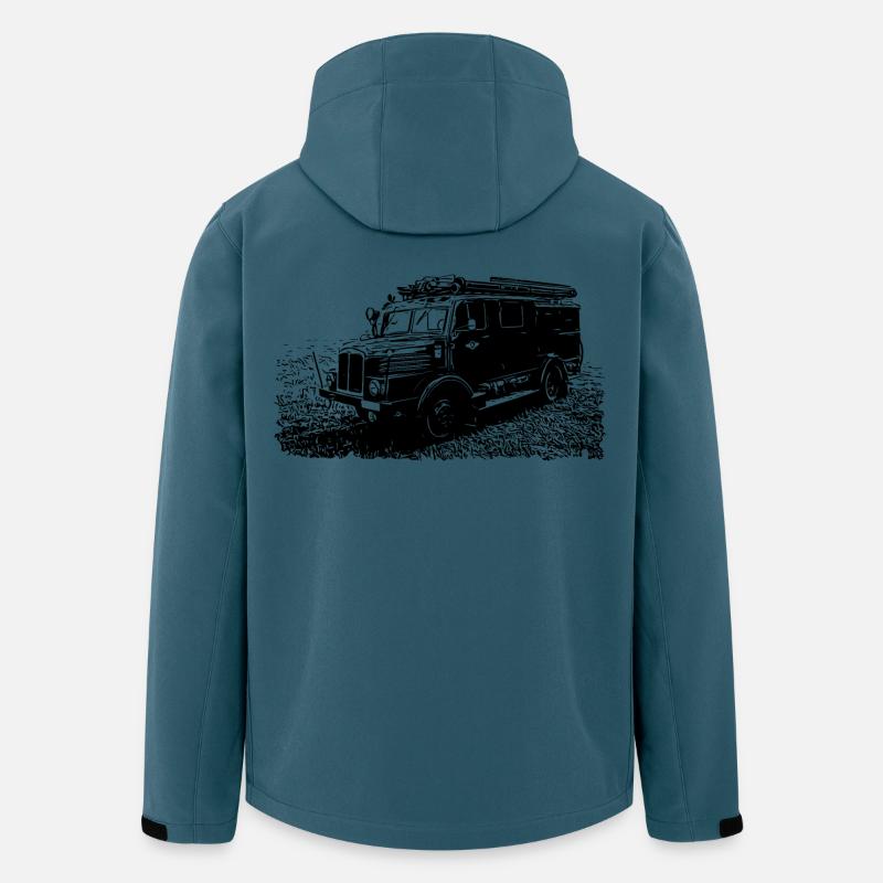 IFA H3A Feuerwehr - Recycelte Männer Softshell-Jacke von Stanley/Stella - Dunkles Petrol